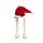 Weihnachtsmann Mütze mit langen Zöpfen