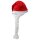 Weihnachtsmann Mütze mit langen Zöpfen