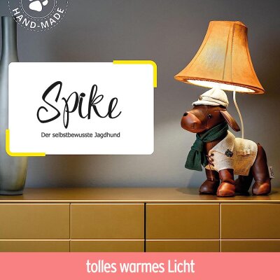 Lampe mit Hund "Spike der Jagdhund" - ca. 48 cm