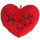 Ich liebe Dich Herz Plüsch Kissen in rot XL - ca. 40 cm
