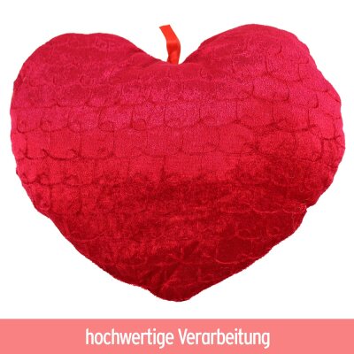Herz Plüschkissen "I love you" - ca. 25 x 28 cm