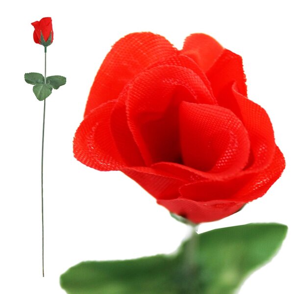 Kunststoff Rose rot Rosenknospe - ca. 45 cm