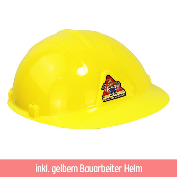 Bauarbeiter-Helm für Kinder gelb , günstige Faschings Accessoires