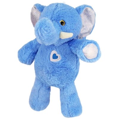 Stofftier Elefant blau mit Glitzer - ca. 32 cm