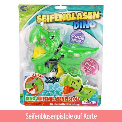 Seifenblasenpistole Dino Kinder grün