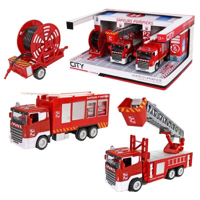 Feuerwehrwache Kinder mit Spielzeugautos