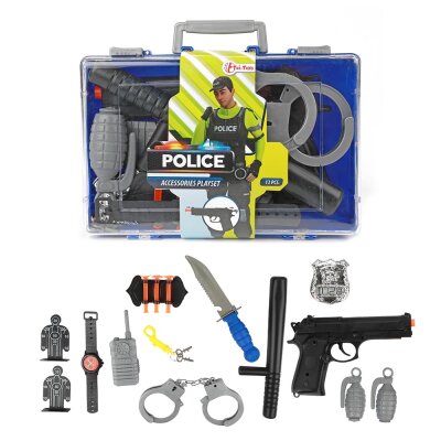 Polizei Spielzeugwaffen im Koffer für Kinder -...