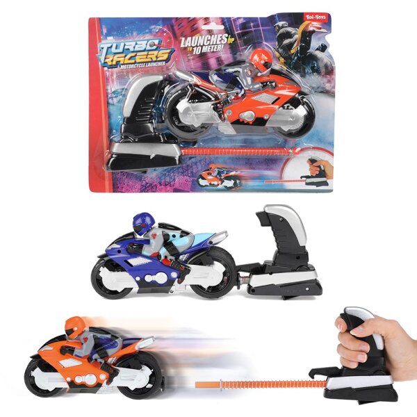 Spielzeugmotorrad Fahrer mit Abschuss - bis zu 10 Meter