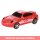 Roter Turbo Racers Rally Car mit Rampe