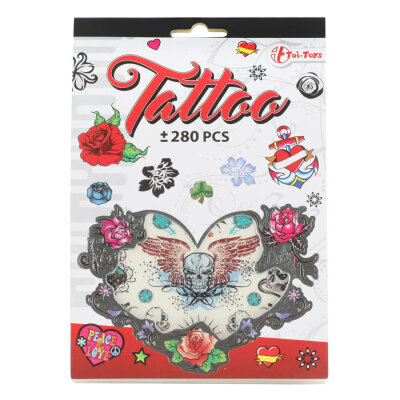 Tattoo Aufkleber Kinder Buch - ca. 280 Motive - 6fach sortiert