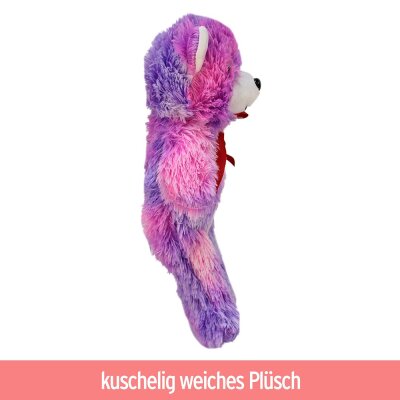 Lila Plüsch Teddy mit Schleife - ca. 32 cm