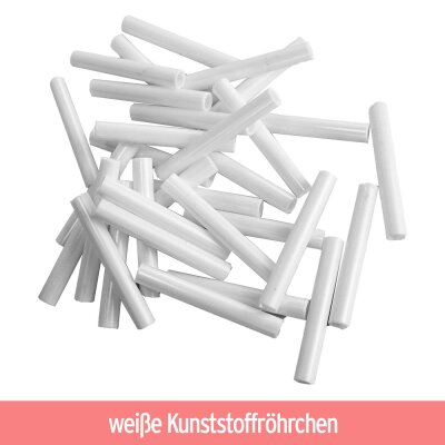 Plastik Röhrchen 1700 Stück weiß Schießbude - ca. 4 cm
