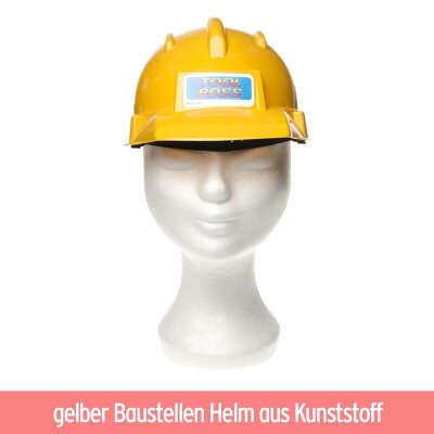 Bruder Baustellen-Spielhelm Helm für Kinder Bauhelm aus Kunststoff gelb