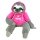 Faultier mit Pullover Plüschtier pink "Be Happy" - ca. 60 cm