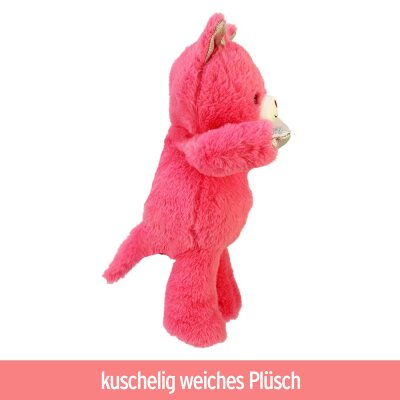 Bär Katze Kuscheltier in pink - ca. 34 cm