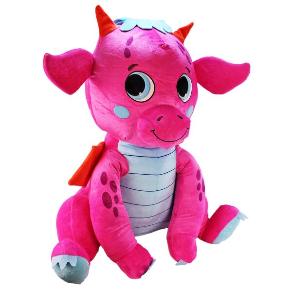 Kuscheltier Drache pink XXL - ca. 80 cm