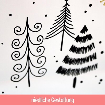 Geschenktüte Weihnachten "Its snowing" & "Hirsch" - ca. 13x21x8 cm