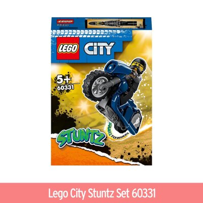 Lego City Stuntz 60331 Set - Motorradfahrer mit Schnurrbart