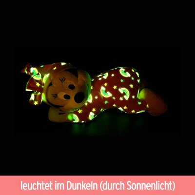 Minnie Maus Kuscheltier Baby im Strampler 30 cm - Glow in the Dark