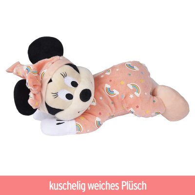 Minnie Maus Kuscheltier Baby im Strampler 30 cm - Glow in the Dark