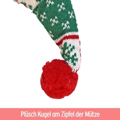 Deko Weihnachtsmann 80 cm mit Strick Mütze