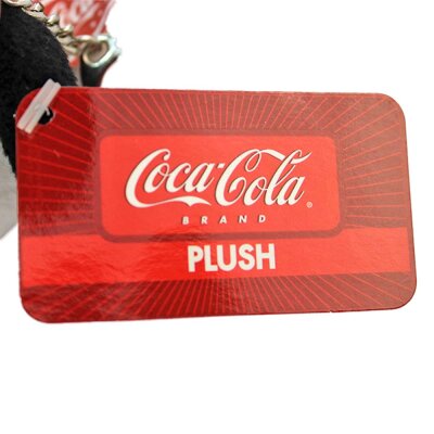 Coca Cola Schlüsselanhänger Plüsch im Display - ca.  8,5 cm