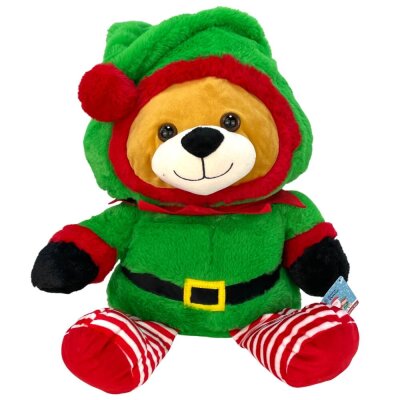 Teddybär Weihnachten mit Füllgranulat - ca. 60 cm