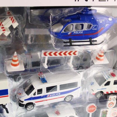Spielzeugauto Polizei verschiedene Wagen im Set - 18-teilig