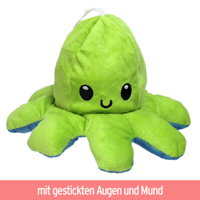 Kuscheltier Oktopus in grün - ca. 20 cm