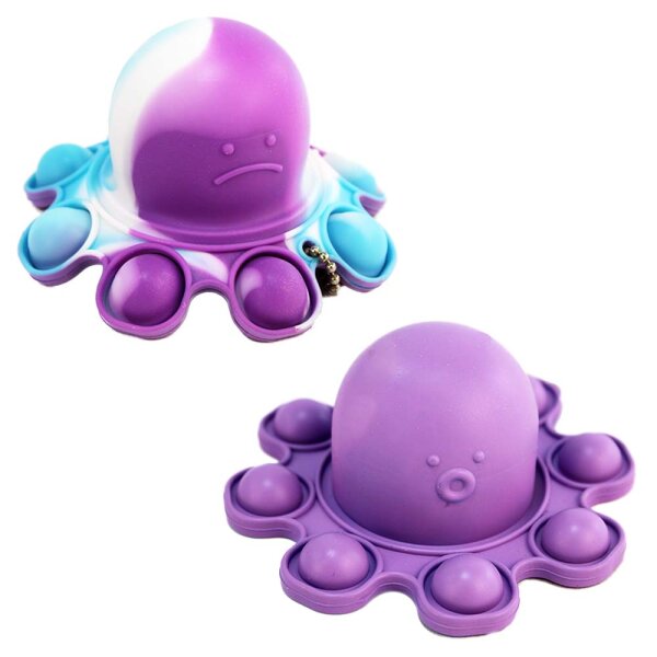 Oktopus Spielzeug Gummi wendbar im Display - ca. 9 cm