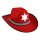 Cowboyhut rot für Kinder mit Stern