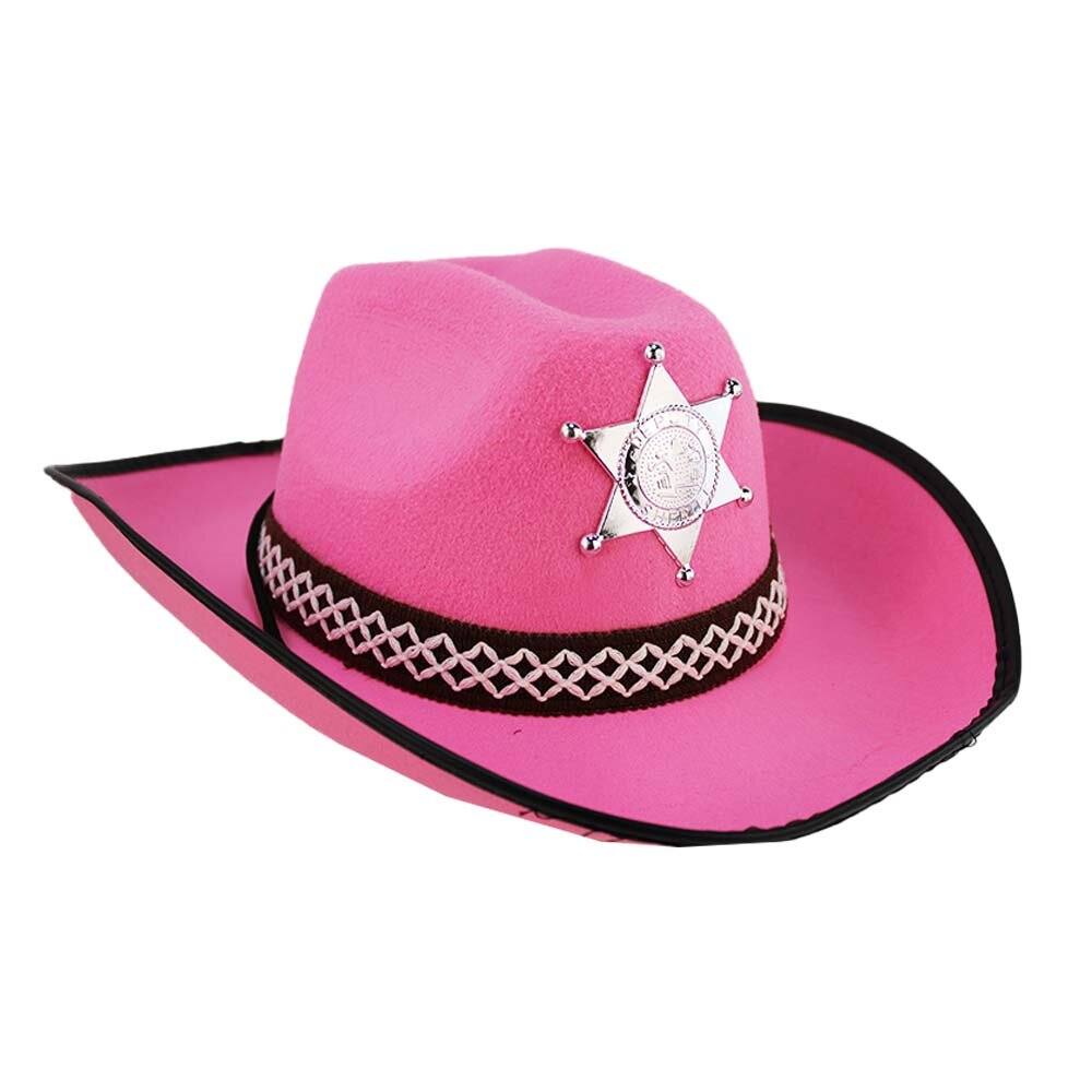 Cowboyhut pink für Kinder mit Stern
