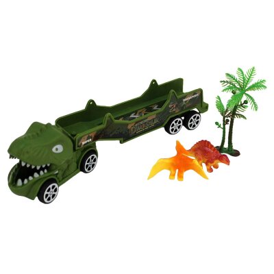 Dino Figuren Kinder mit Truck - 4-teilig