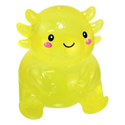 Axolotl gelb Quetschfigur aus Gummi "Slimey"