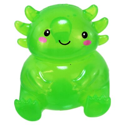 Axolotl grün mit Kawaii Gesicht aus Gummi...