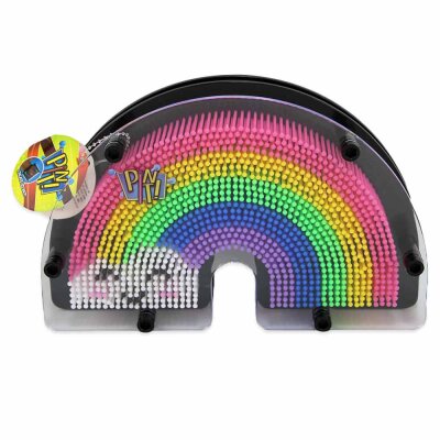 Pin Art Motiv Regenbogen "Pin It!" - ca. 21 cm