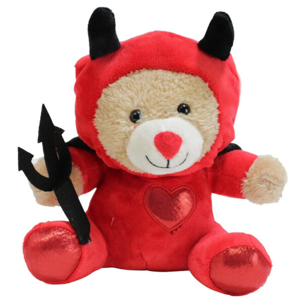 Teufel Teddy in Teufelskostüm mit Herz - ca. 22 cm