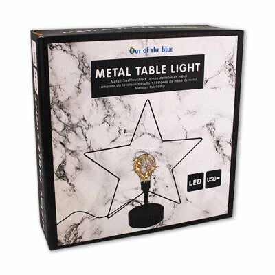 LED-Tischleuchte aus Metall als Stern - ca. 32 cm