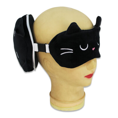 Reisekissen 2-in-1 mit Augenmaske "Katze" Kinder