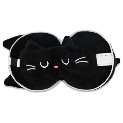 Reisekissen 2-in-1 mit Augenmaske "Katze" Kinder
