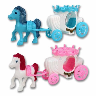 Pferde mit Kutsche 108x für Kinder "Prinzessin" im Umkarton