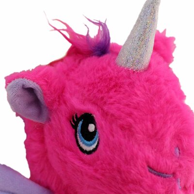 Seepferd Plüsch pink mit Glitzerhorn - ca. 20 cm