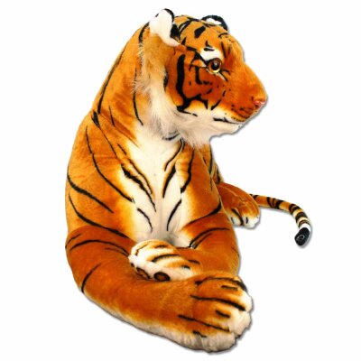 Plüschtier Tiger groß liegend braun - ca. 100 cm