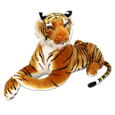 Plüschtier Tiger groß liegend braun - ca. 100 cm