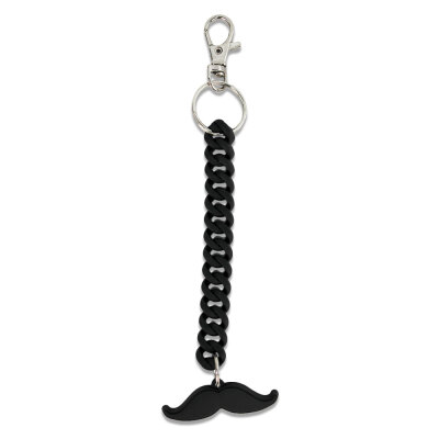 Moustache Schlüsselanhänger an Kette - ca. 18 cm