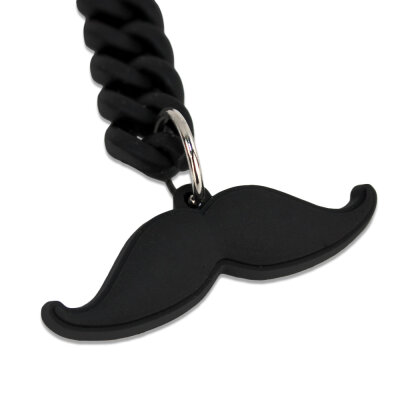 Moustache Schlüsselanhänger an Kette - ca. 18 cm