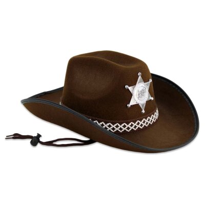 Cowboyhut Kinder braun mit Stern