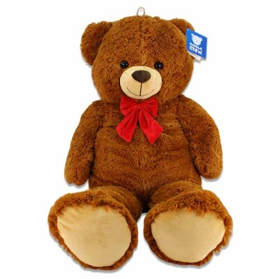 Teddy mit roter Schleife XXL - ca. 100 cm