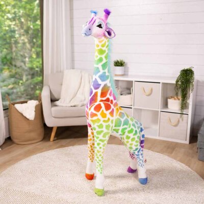 Plüsch Giraffe groß 150 cm "Rainbow"