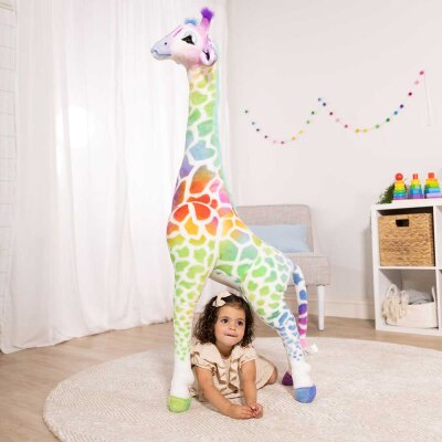 Plüsch Giraffe groß 150 cm "Rainbow"